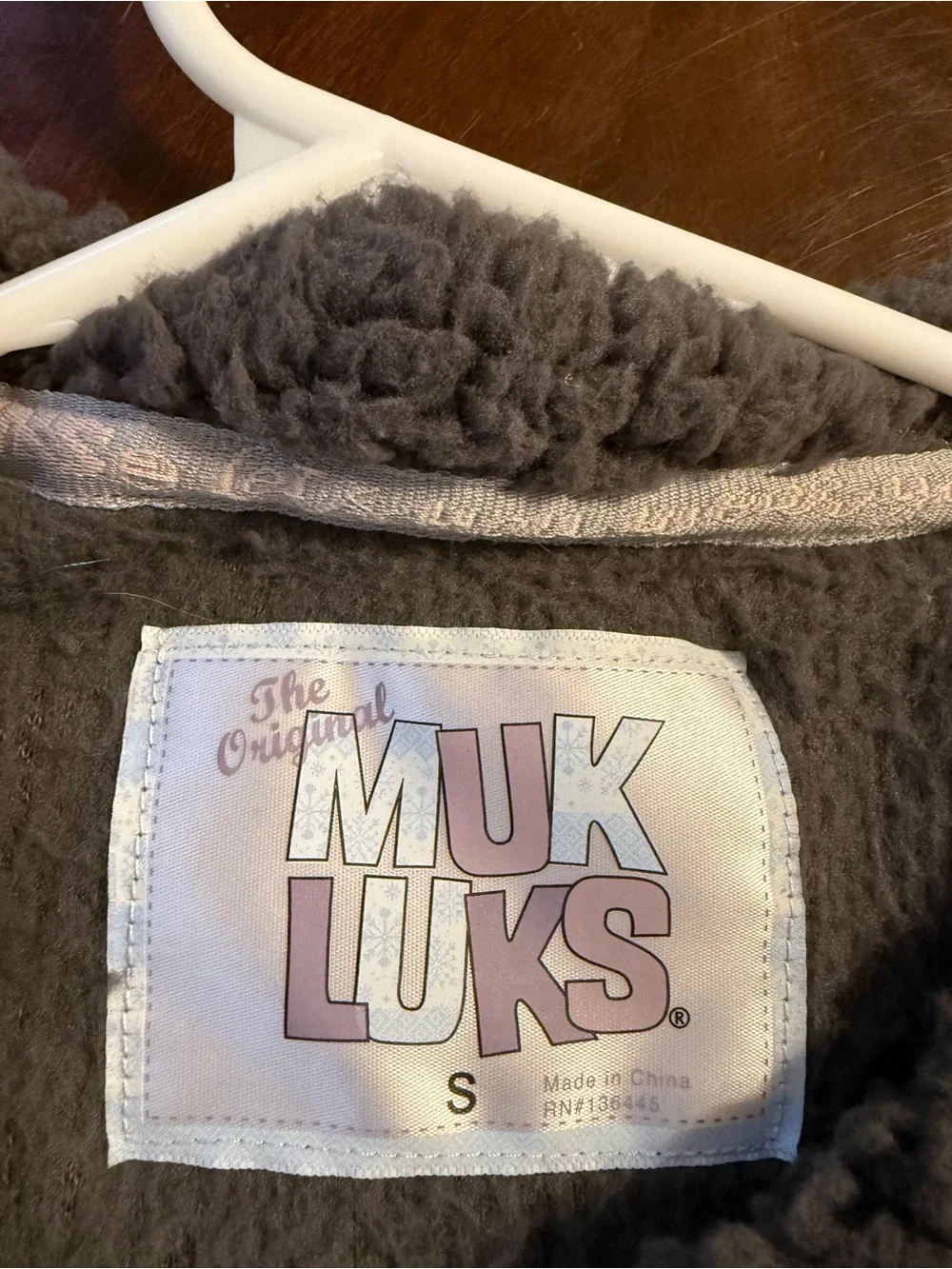 Muk Luks Plush Sherpa Crewneck Sweater - Charcoal